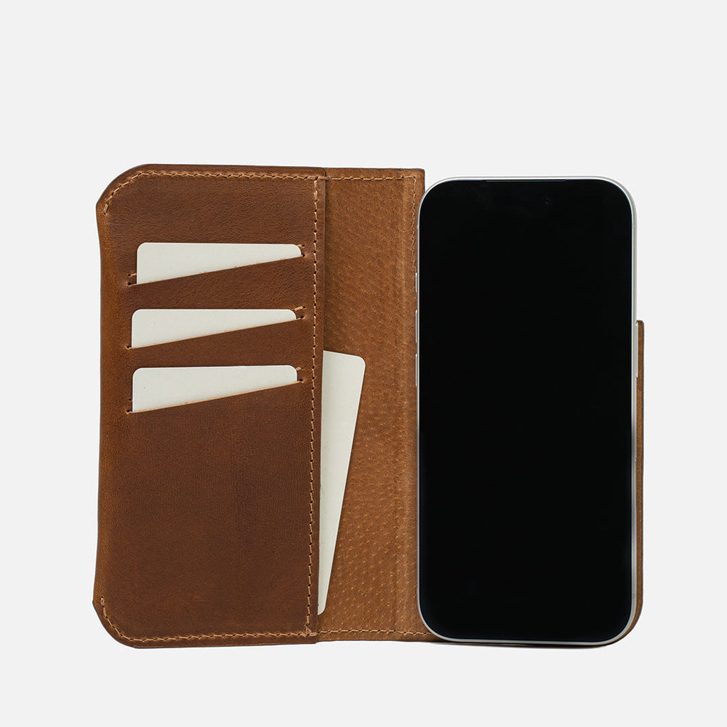 Leather Folio Case Wallet for iPhone 17 Series with MagSafe - The Minimalist 1.0