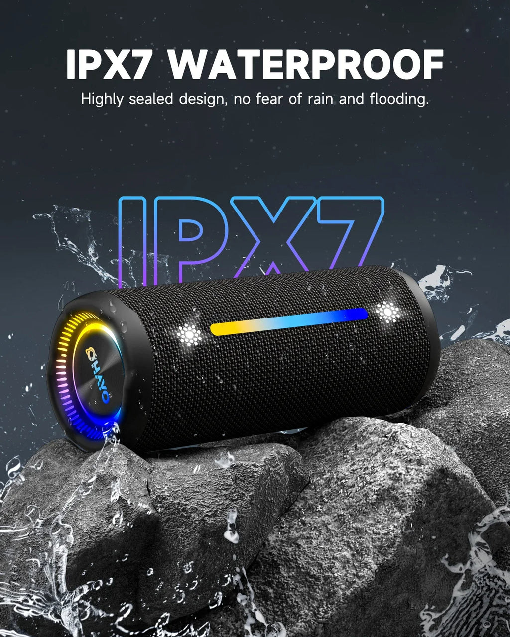 Bluetooth Speaker Dazzling Lights Black