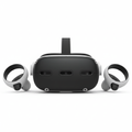 Meta Quest 3 VR headset with controllers on white background