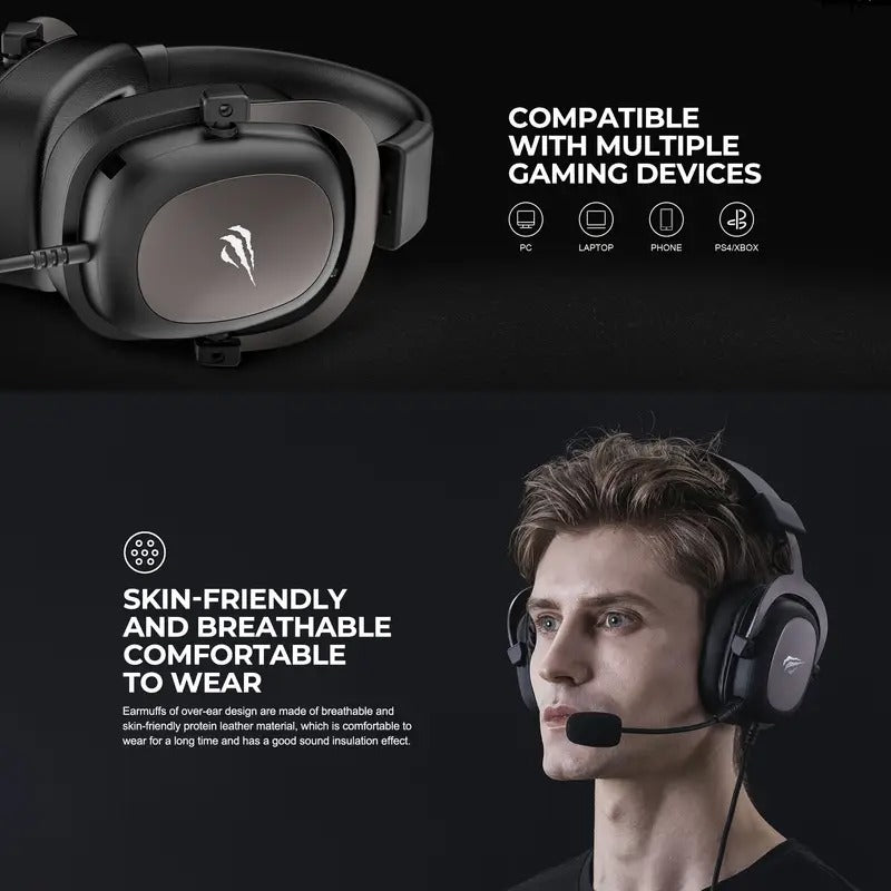 Wired Gaming Headset and Surround Sound with Mic-2