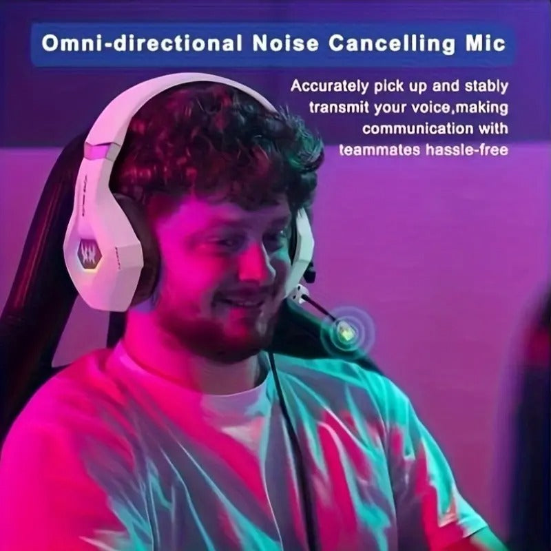 Wired Gaming Headset with RGB Lighting & Mic-2