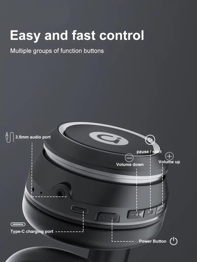 Wireless Over-Ear Headphones with Mic-2