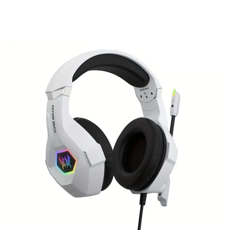 Wired Gaming Headset with RGB Lighting & Mic-0