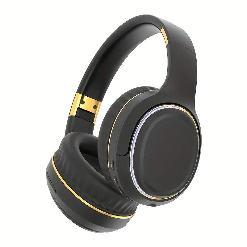 Wireless Headset with RGB Lights and Foldable Design-0