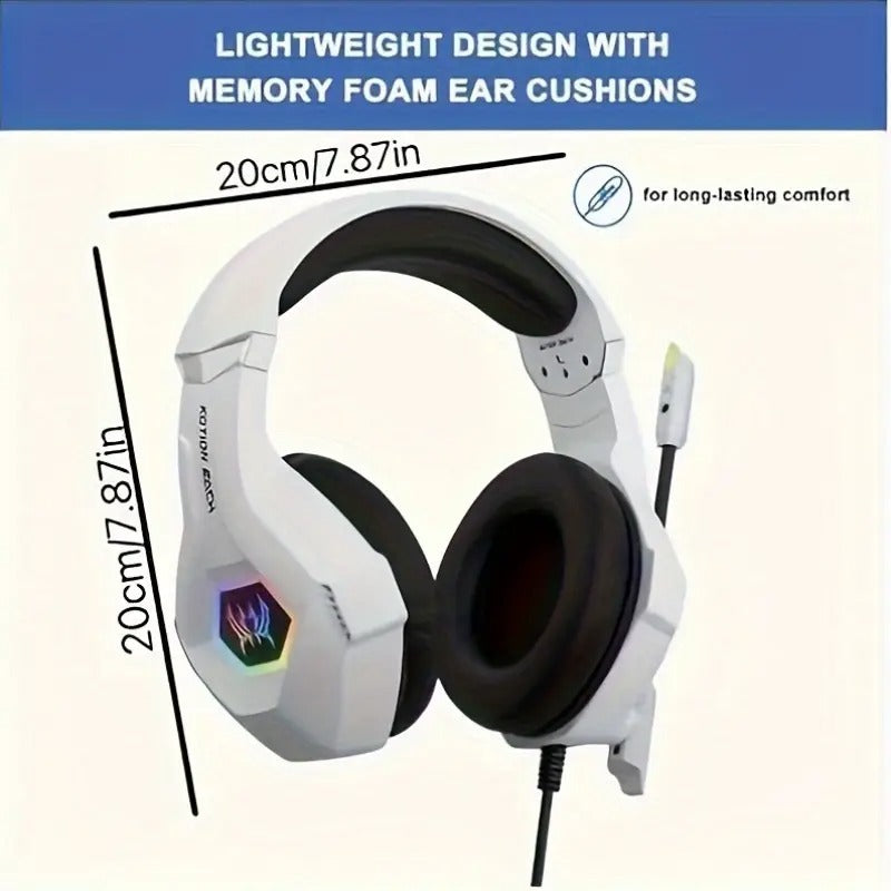 Wired Gaming Headset with RGB Lighting & Mic-3