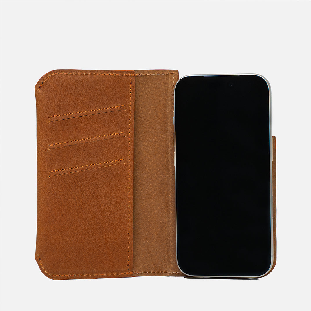 Leather Folio Case Wallet for iPhone 17 Series with MagSafe - The Minimalist 1.0